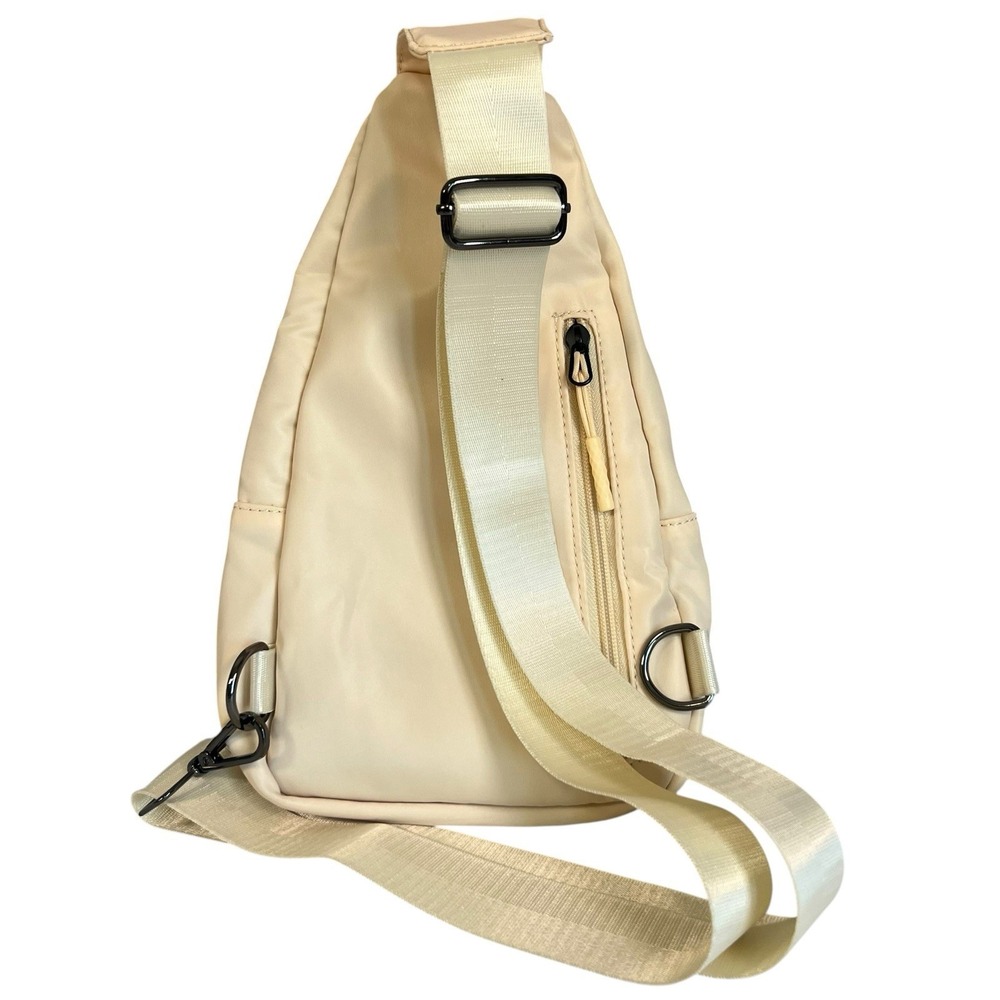 Latmap Sling Bag Men Women Crossbody Backpack Adjustable Strap Cream Color - Picture 2 of 10